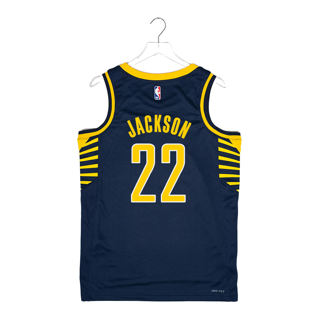 Adult Indiana Pacers #22 Jackson Icon Swingman Jersey by Nike In Navy - Back View
