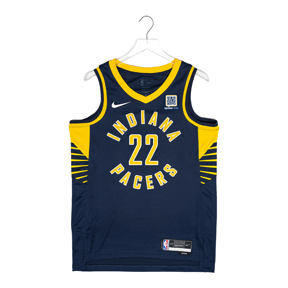 Adult Indiana Pacers #22 Jackson Icon Swingman Jersey by Nike In Navy - Front View