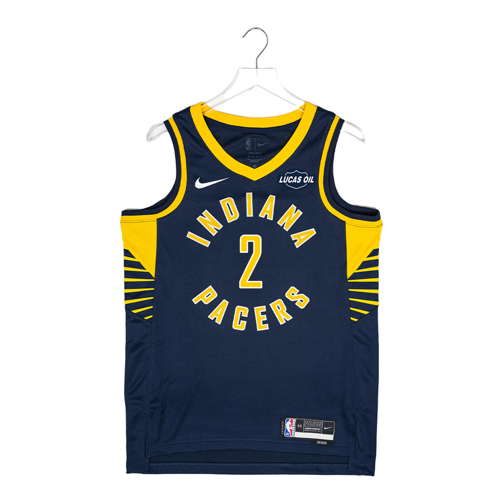 Adult Indiana Pacers #2 Nembhard Icon Swingman Jersey by Nike In Navy - Front View